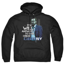 Load image into Gallery viewer, Csi Ny You Will Answer Mens Hoodie Black
