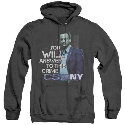 Csi Ny You Will Answer Heather Mens Hoodie Black