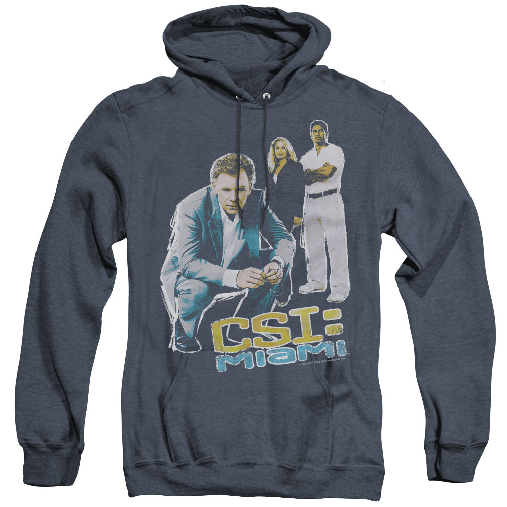 Csi Miami Perspective Heather Mens Hoodie Navy