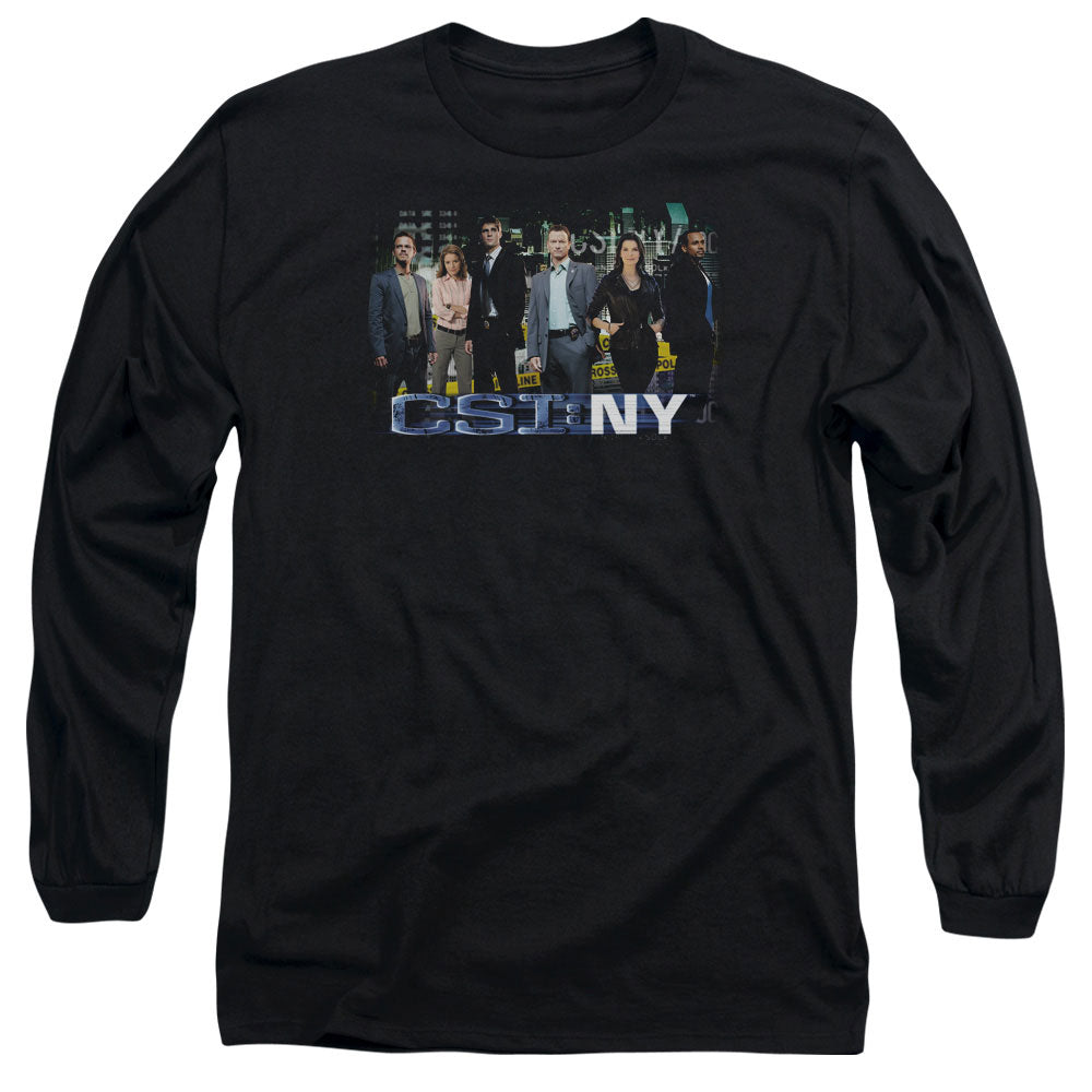 Csi Ny Cast Mens Long Sleeve Shirt Black Officially Licensed