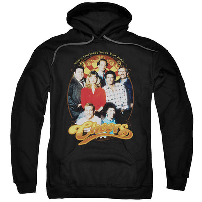 Cheers Group Shot Mens Hoodie Black