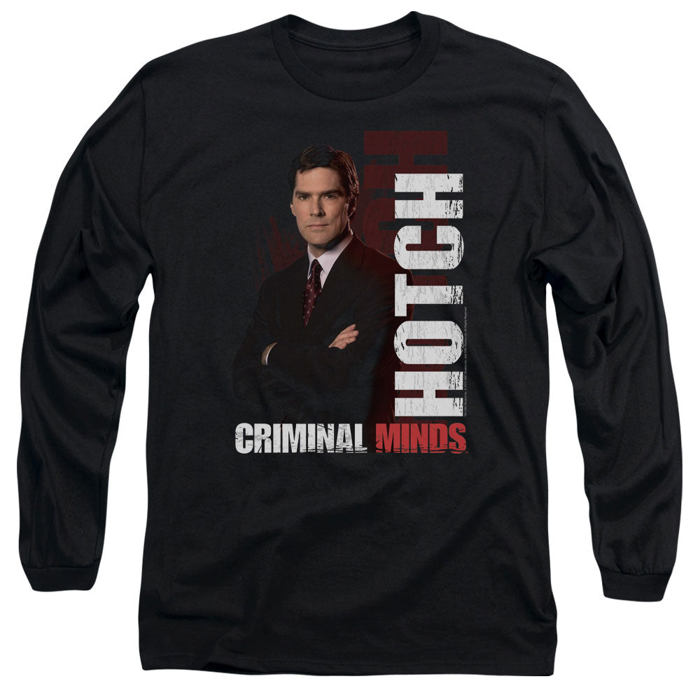 Criminal Minds Hotch Mens Long Sleeve Shirt Black Officially Licensed