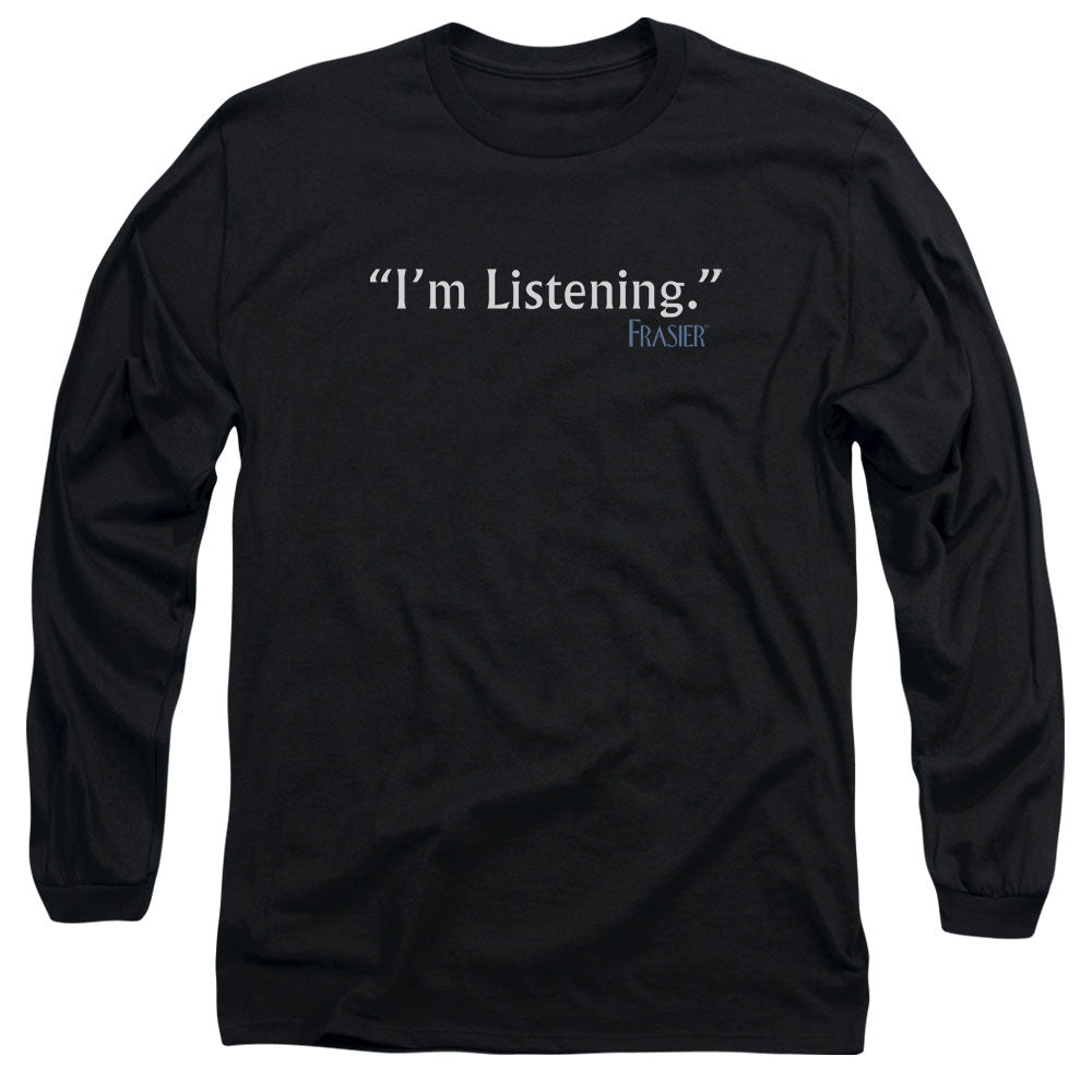 Frasier Im Listening Mens Long Sleeve Shirt Black Officially Licensed