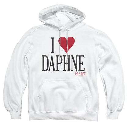 Frasier I Heart Daphne Mens Hoodie White