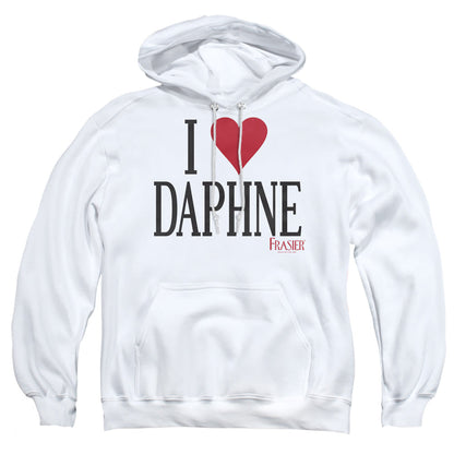 Frasier I Heart Daphne Mens Hoodie White