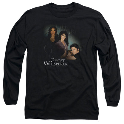 Ghost Whisperer Diagonal Cast Mens Long Sleeve Shirt Black Officially Licensed