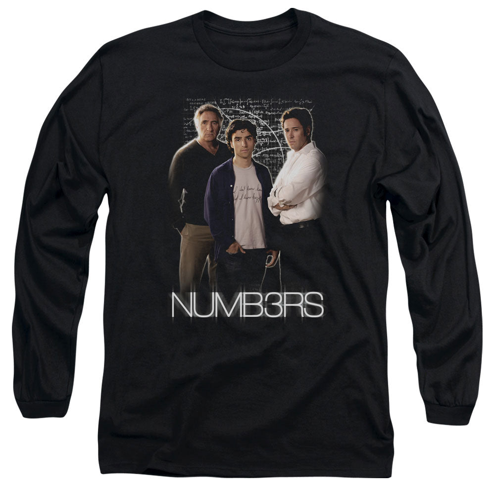 Numbers Equations Mens Long Sleeve Shirt Black