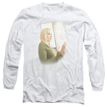 Medium White Light Mens Long Sleeve Shirt White