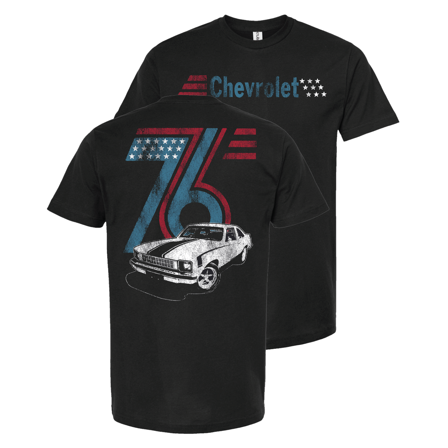 Chevrolet "76" Mens T Shirt Black