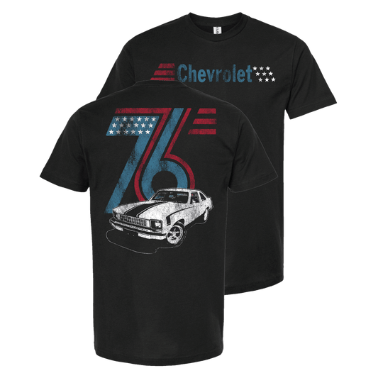 Chevrolet "76" Mens T Shirt Black
