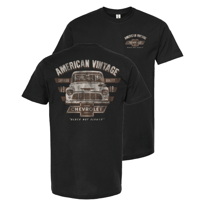 Chevrolet "American Vintage" Mens T Shirt Black