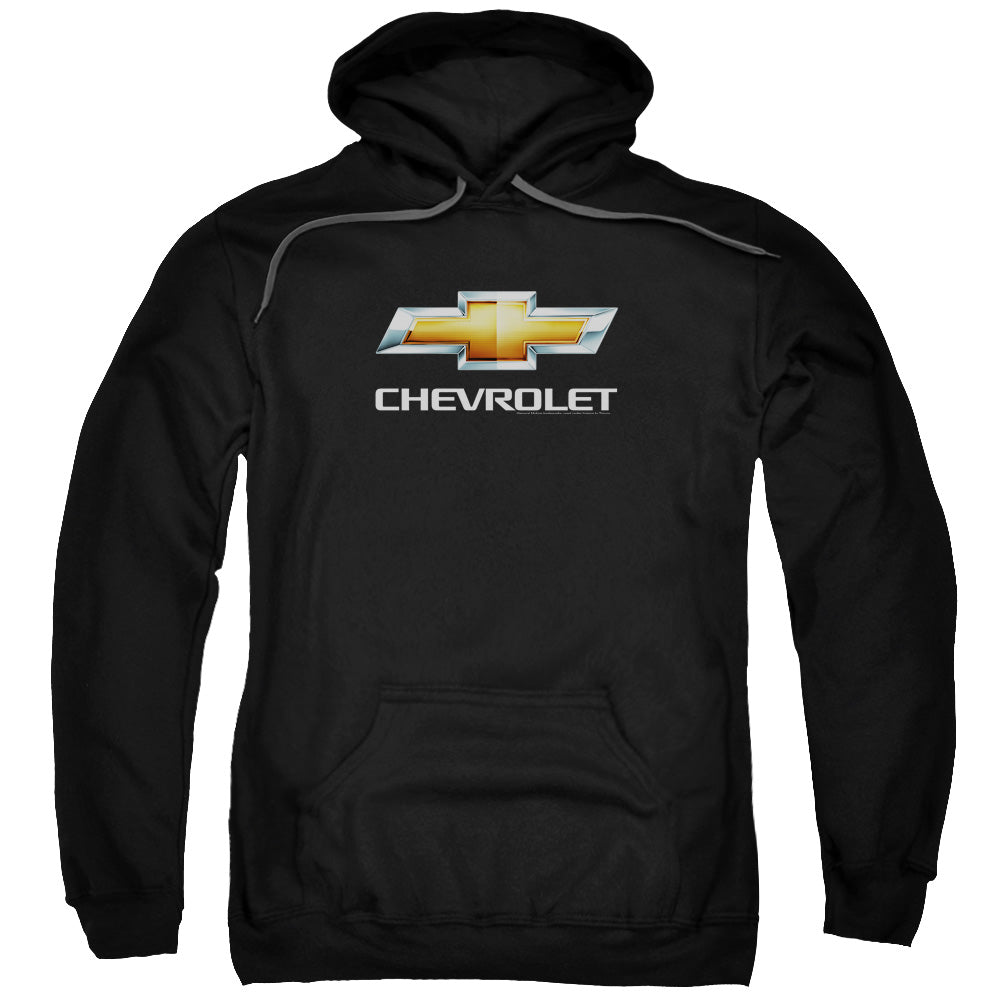 Chevrolet Chevy Bowtie Stacked Mens Hoodie Black