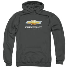 Load image into Gallery viewer, Chevrolet Chevy Bowtie Stacked Mens Hoodie Charcoal
