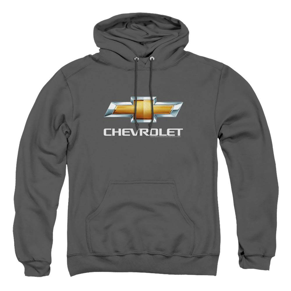 Chevrolets Chevy Bowtie Stacked Mens Hoodie Charcoal