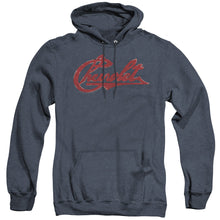 Load image into Gallery viewer, Chevrolet Chevrolet Script Distressed Heather Mens Hoodie Navy
