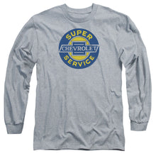Load image into Gallery viewer, Chevrolet Chevy Super Service Mens Long Sleeve Shirt Athletic Heather Officially Licensed
