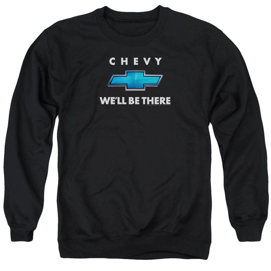 Chevrolet Well Be There Mens Crewneck Sweatshirt Black Officially Licensed