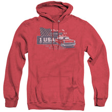 Load image into Gallery viewer, Chevrolet See The Usa Heather Mens Hoodie Red
