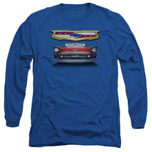 Load image into Gallery viewer, Chevrolet 1957 Bel Air Grille Mens Long Sleeve Shirt Royal Blue

