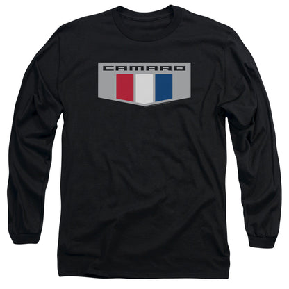 Chevrolet Chrome Emblem Mens Long Sleeve Shirt Black Officially Licensed