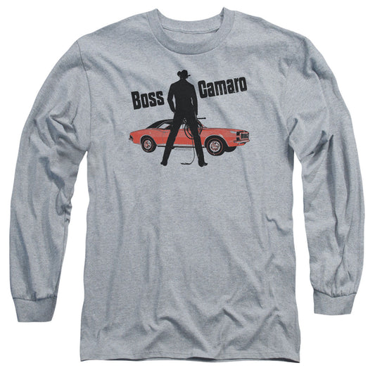 Chevrolet Boss Mens Long Sleeve Shirt Athletic Heather Officially Licensed