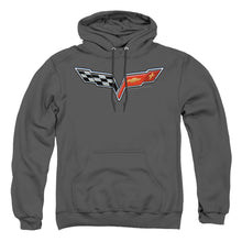 Load image into Gallery viewer, Chevrolet The Vette Medallion Mens Hoodie Charcoal
