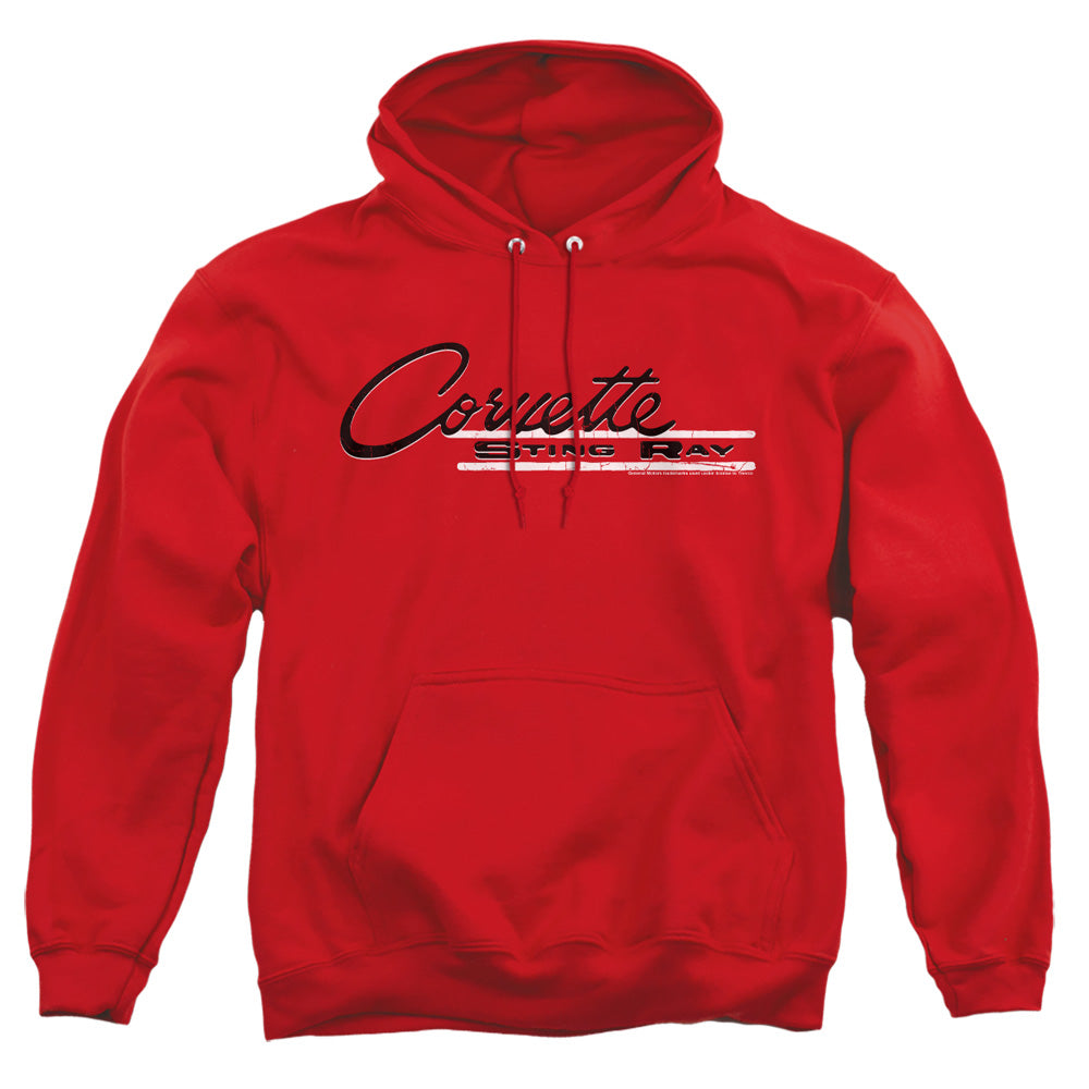Chevrolet Retro Stingray Mens Hoodie Red