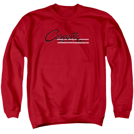 Chevrolet Retro Stingray Mens Crewneck Sweatshirt Red Officially Licensed