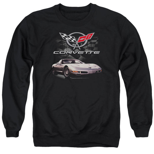 Chevrolet Checkered Past Mens Crewneck Sweatshirt Black Officially Licensed