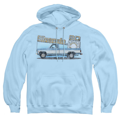 Chevrolet Old Silverado Sketch Mens Hoodie Light Blue