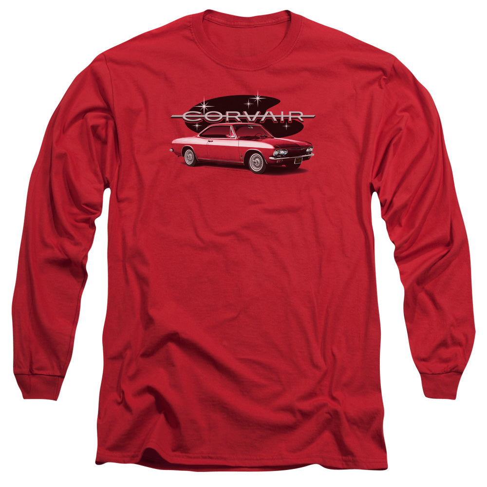 Chevrolet 65 Corvair Mona Spyda Coupe Mens Long Sleeve Shirt Red Officially Licensed
