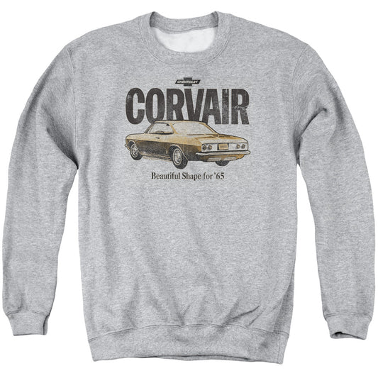 Chevrolet Retro Corvair Mens Crewneck Sweatshirt Athletic Heather Officially Licensed