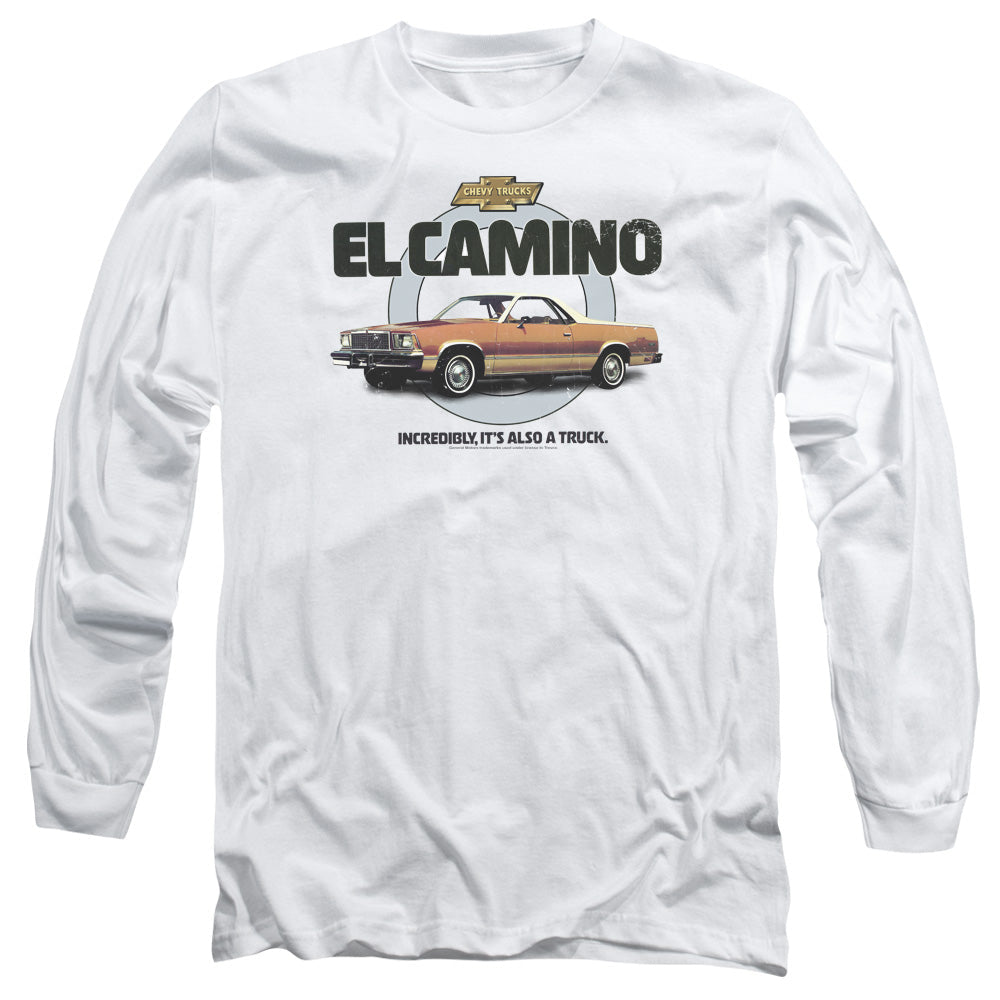 Chevrolet Also A Truck Mens Long Sleeve Shirt White Officially Licensed