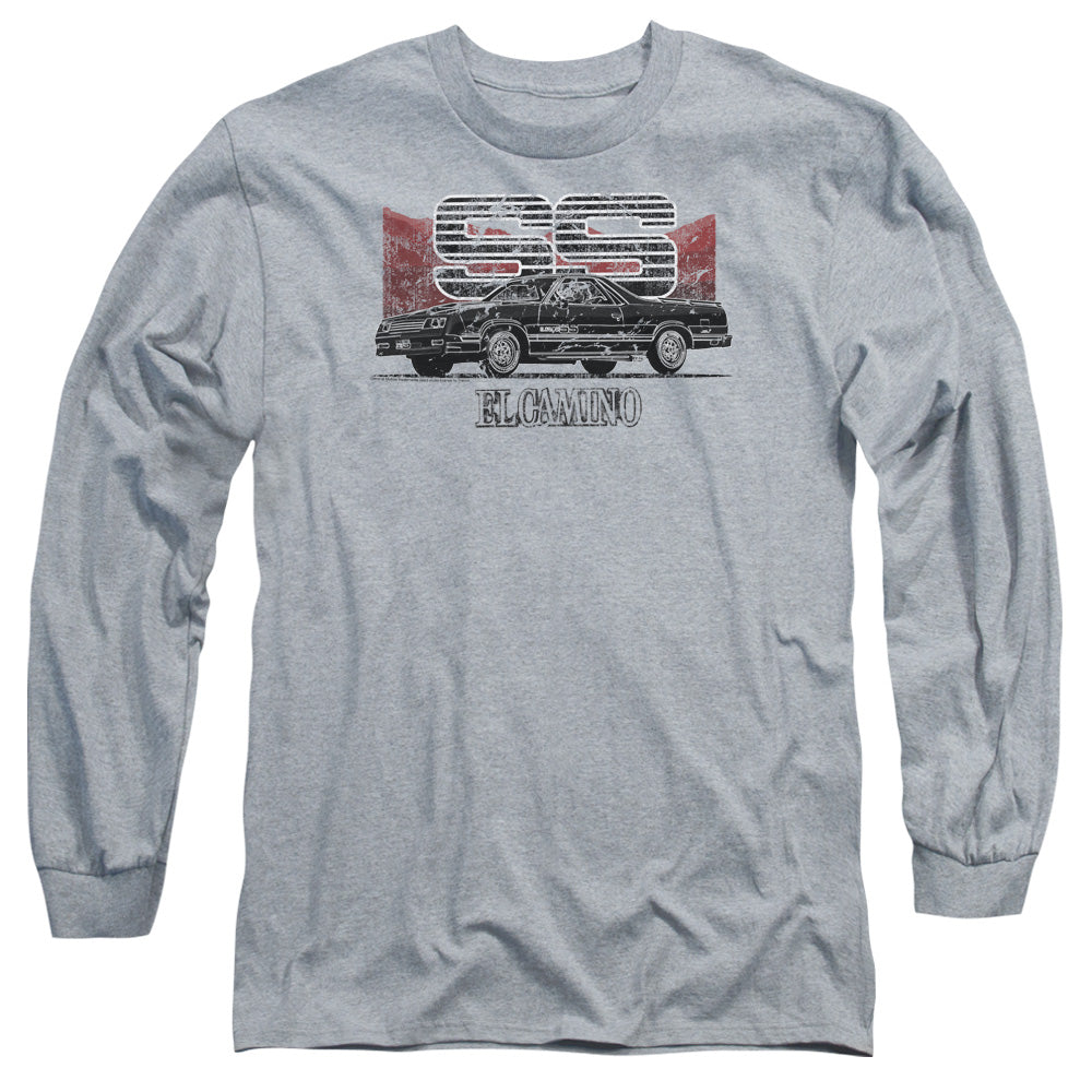 Chevrolet El Camino Ss Mountains Mens Long Sleeve Shirt Athletic Heather Officially Licensed