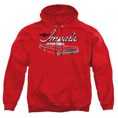 Chevrolet Classic Impala Mens Hoodie Red