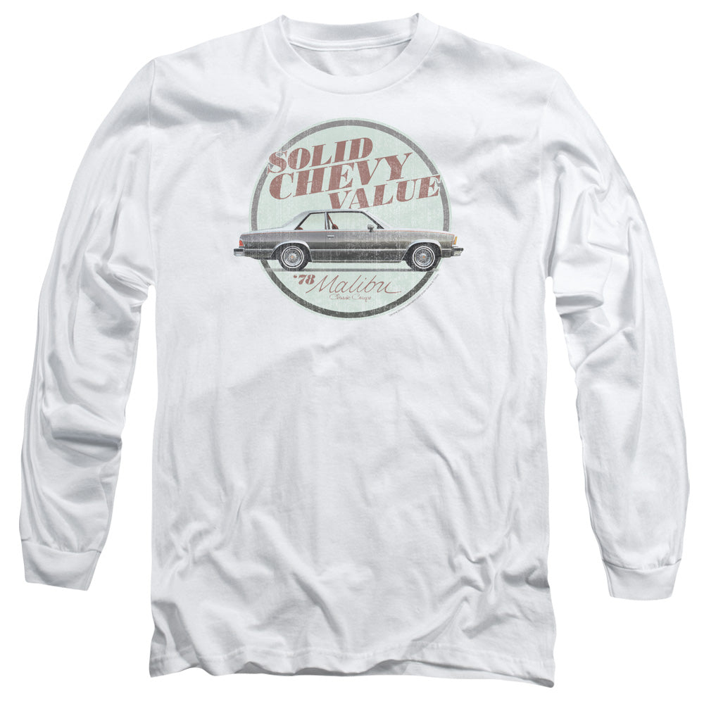 Chevrolet Do The Bu Mens Long Sleeve Shirt White Officially Licensed