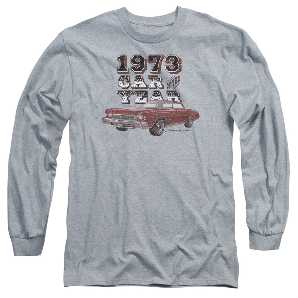 Chevrolet Car Of The Year Mens Long Sleeve Shirt Athletic Heather Officially Licensed