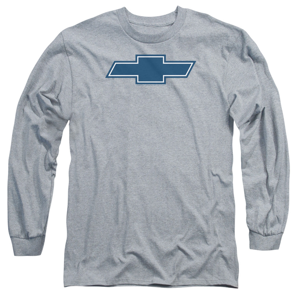 Chevrolet Simple Vintage Bowtie Mens Long Sleeve Shirt Athletic Heather Officially Licensed