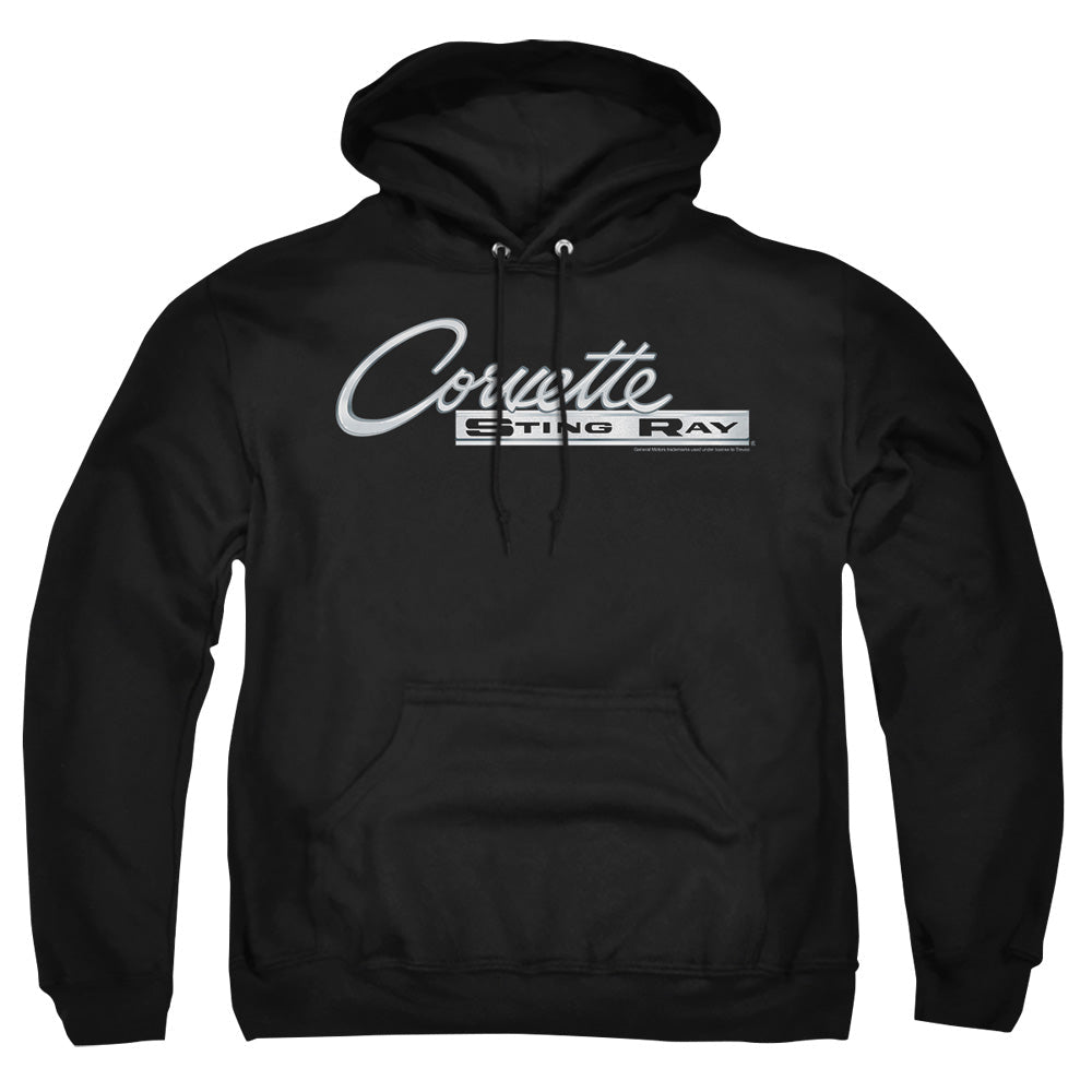 Chevrolet Chrome Stingray Logo Mens Hoodie Black