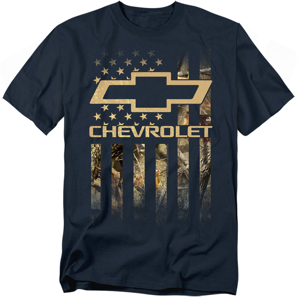 Chevrolet Camo Flag Mens T Shirt Navy