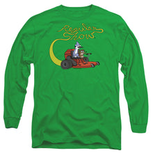 Load image into Gallery viewer, Regular Show Mower Mens Long Sleeve Shirt Kelly Green Officially Licensed
