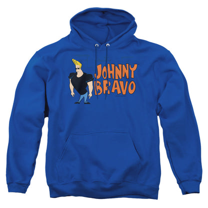 Johnny Bravo Johnny Logo Mens Hoodie Royal Blue