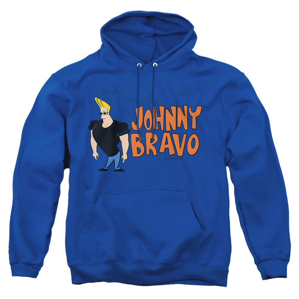 Johnny Bravo Johnny Logo Mens Hoodie Royal