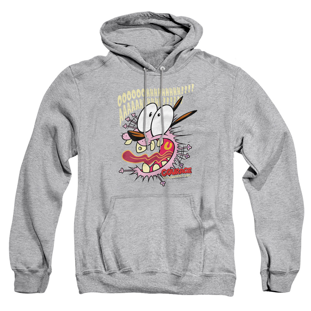 Courage The Cowardly Dog Scaredy Dog Mens Hoodie Athletic Heather