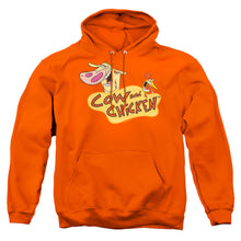 Load image into Gallery viewer, Cow &amp; Chicken Logo Mens Hoodie Orange
