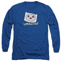 Load image into Gallery viewer, Adventure Time Shmowzow Mens Long Sleeve Shirt Royal Blue
