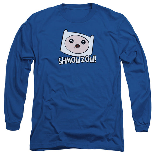 Adventure Time Shmowzow Mens Long Sleeve Shirt Royal