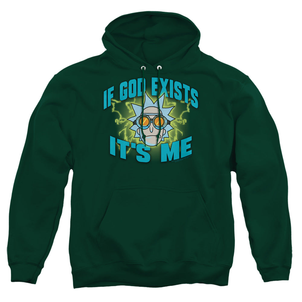 Rick And Morty If God Exists Mens Hoodie Hunter Green