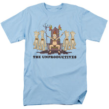 Load image into Gallery viewer, Rick And Morty The Unproductives Mens T Shirt Light Blue
