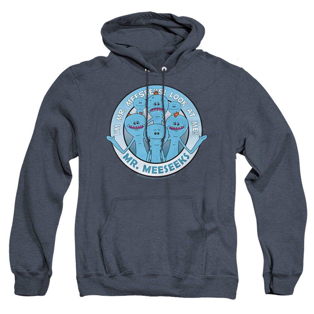 Rick And Morty Mr Meeseeks Heather Mens Hoodie Navy